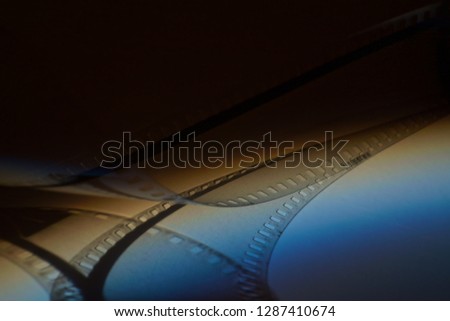 film strip on dark background
