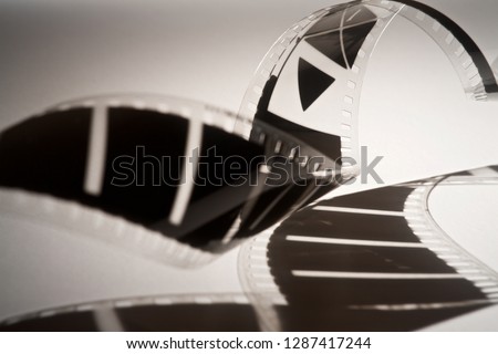 film strip on white background