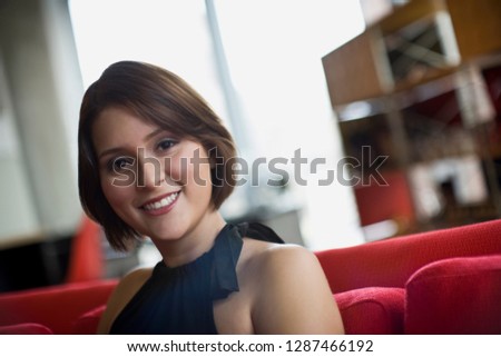 Portrait of a smiling young businesswoman.