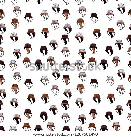 Vector illustration. Endless pattern, brown, white and black background. Wrapping paper. Cream. Seamless pattern with sweet desserts. Brown, white and black color.