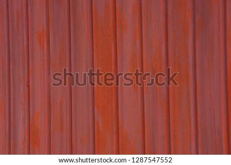 red metal texture from iron fence wall
