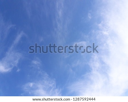 blue sky and white clouds for background.
