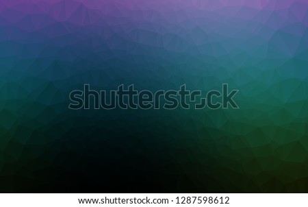 Dark Multicolor, Rainbow vector shining triangular pattern. Colorful illustration in Origami style with gradient.  Completely new template for your business design.