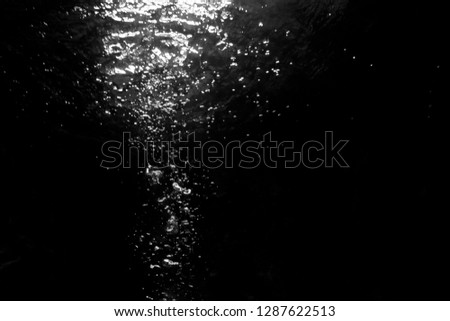 White blur bubbles under the water background