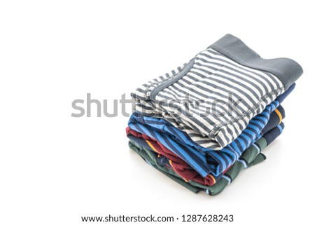 striped men underwear isolated on white background