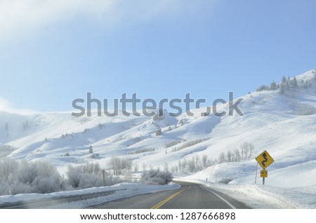 Snowy Idaho Road