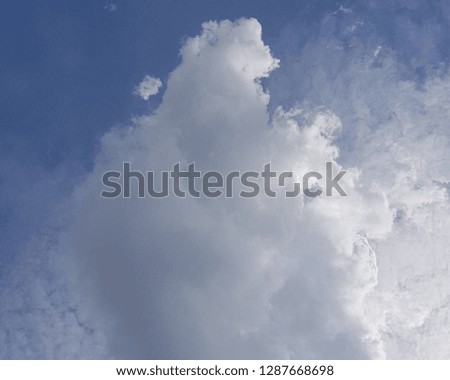 Beautiful views of White cloud and blue sky