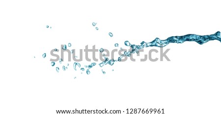 Water splash isolated on white background.