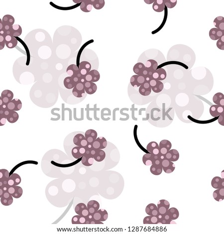 Seamless colorful flowers pattern for wallpaper and background, paper print and fabric or ornament business, vector design.