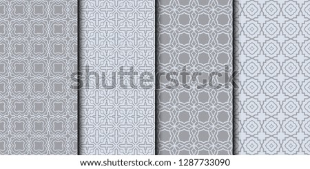 Set of Geometric background. vector geometrical seamless pattern. For your design, wallpaper, wrapping. Grey color.