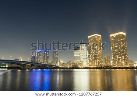 night view of the Tokyo Bay area