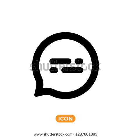 Text message vector icon, speech bubble symbol. Modern, simple flat vector illustration for web site or mobile app