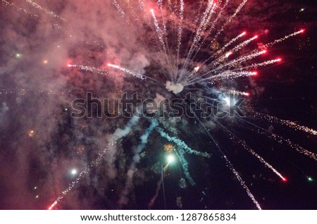 Abstraction of fireworks colors