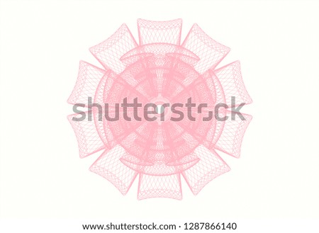 Pink abstract linear rosette
