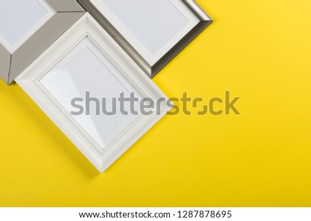  frames on yellow background