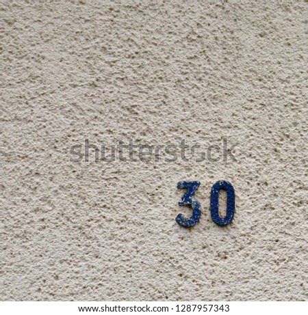 30 thirty wall