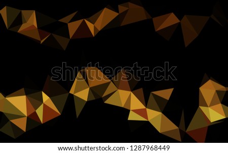 Dark Yellow, Orange vector polygon abstract layout. A completely new color illustration in a vague style. Brand new design for your business.