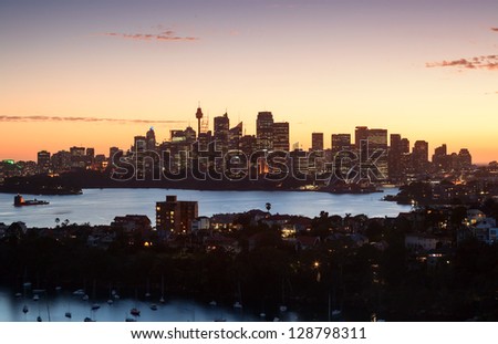 Sydney harbour panorama taken from a unique location in Mosman not available to everyone