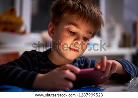 Little boy with tablet - digital era