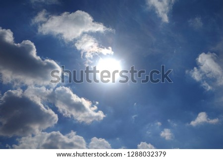Photo of beautiful clouds on deep blue sky