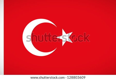 National flag of Turkey with correct proportions and color scheme Royalty-Free Stock Photo #128803609