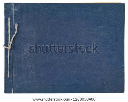 cover old blue photo album for photos. Copy space for your photos or text Royalty-Free Stock Photo #1288050400