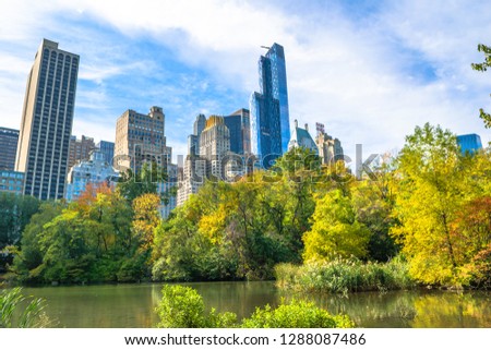 Beautiful autumn day in Central Park - New York, USA