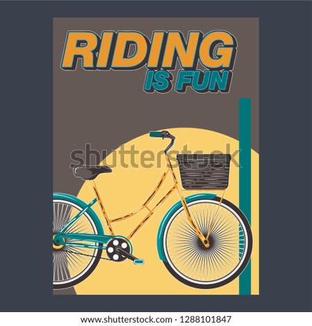 Bicycle slogan graphic for t-shirt, vectors. - Vector