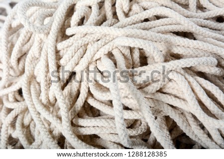 close up of tangled rope part background. Photo