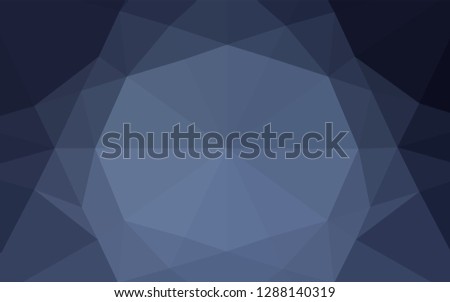 Dark BLUE vector blurry hexagon template. A vague abstract illustration with gradient. Brand new style for your business design.