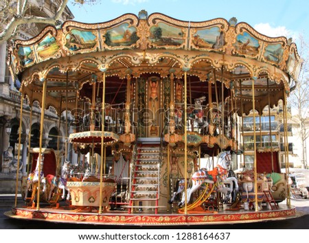 amusement park, carousel, carousel horses Royalty-Free Stock Photo #1288164637