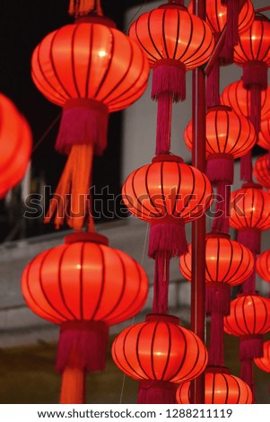 decorative lamps in the chinese new year festival