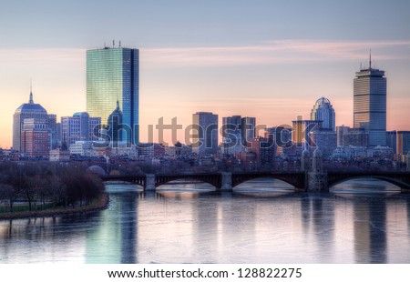Boston Winter Sunset