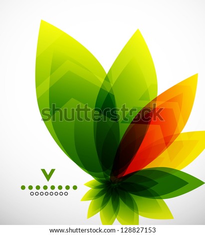 Colorful abstract flower design template