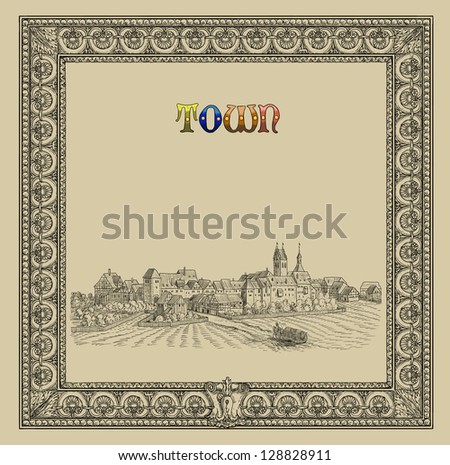 Old town illustration