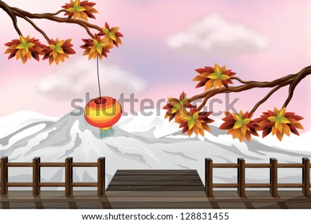 Illustration of a snowy mountain