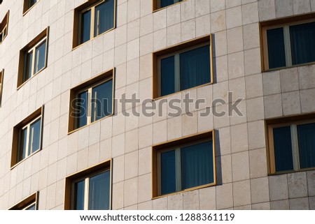 windows on building facade - real estate concept