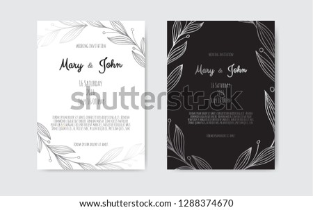 Silver Vector invitation with floral elements. Great for invitation design background , banners, flyers, party posters.