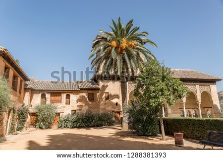 Partal Palace in La Alhambra,Granada (Andalusia), Spain 