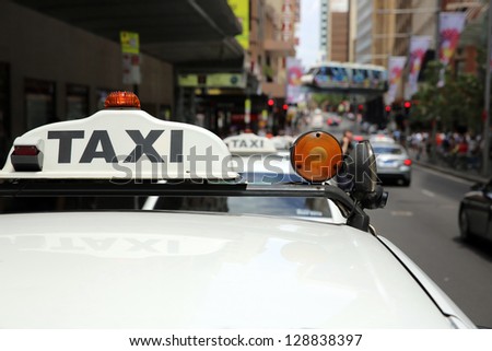 Taxi in Sydney. Australia