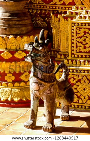 statue in wat pho bangkok thailand, digital photo picture as a background
