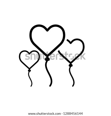 Valentine symbol : Balloon vector icon.