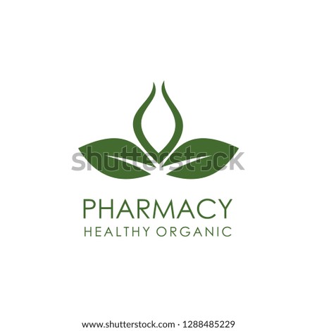 Natural Herbal Medicine Pharmacy Logo design