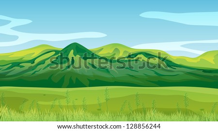 Illustration of the high mountains