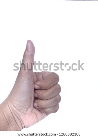 Finger symbol is very good or great and white background.