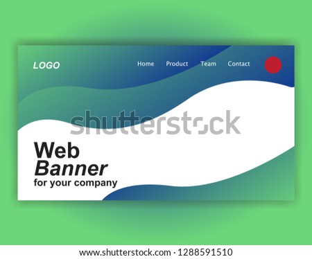 Website landing page gradient vector illustration - background banner template concept paper cut inovation

