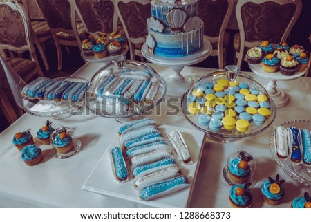 Candy bar on the table