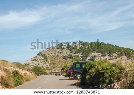 Formentor mountains in Mallorca cape