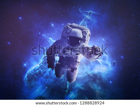 Astronaut Afloat - Elements of this Image Furnished by NASA