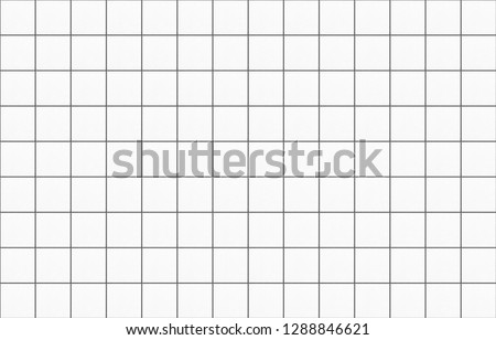 Bright white square mosaic tiles texture background. Long wide horizontal picture of grid.